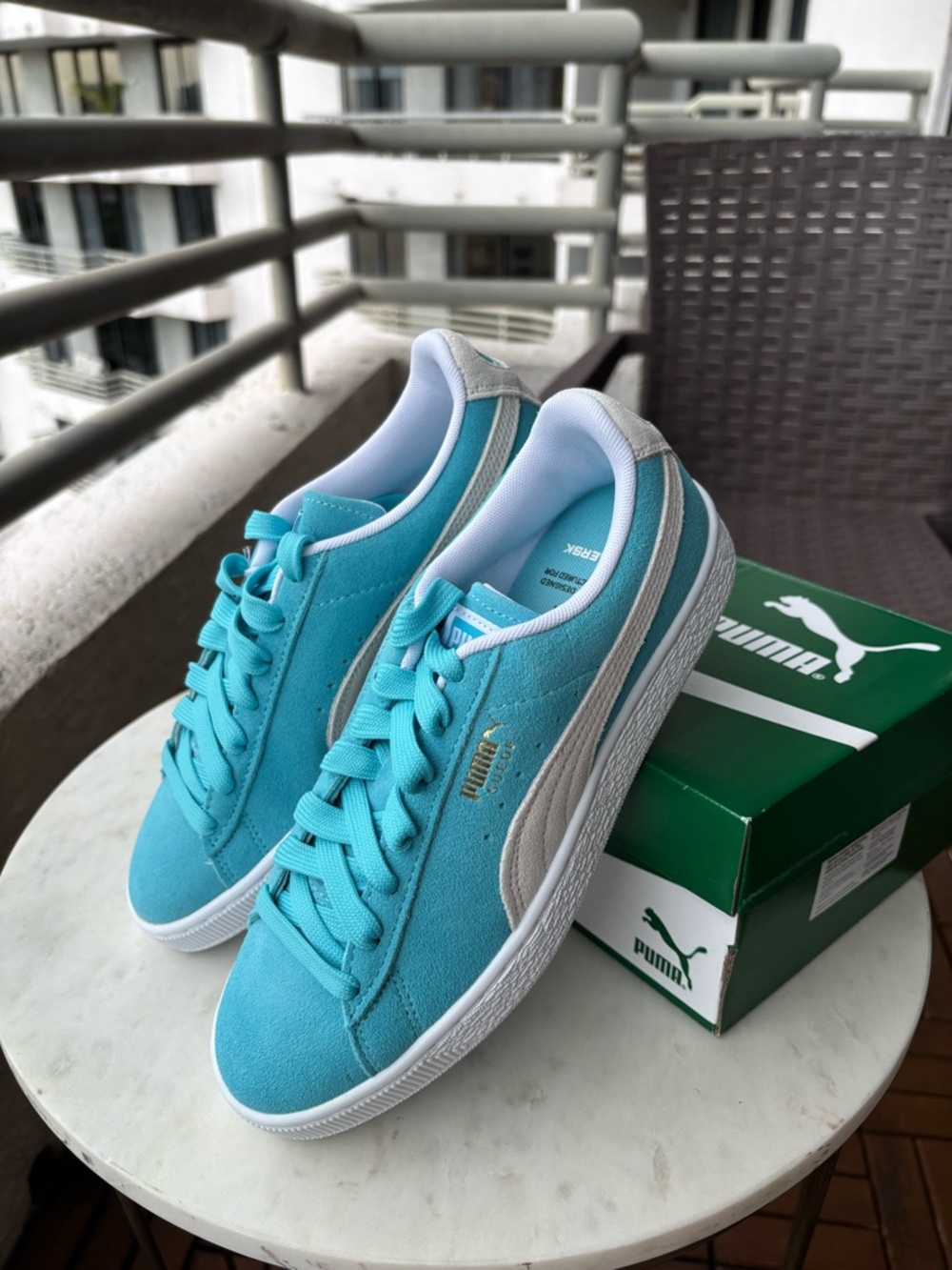 Puma Suede Classic XXI Maersk 388728-01 Bluefish/White Sz US Men's 6.5 Women's 8